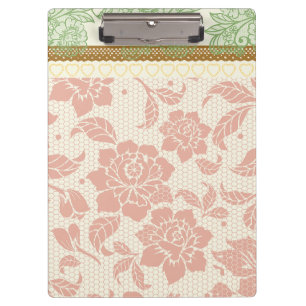 Colourful lace pattern for designers projects Pink Clipboard
