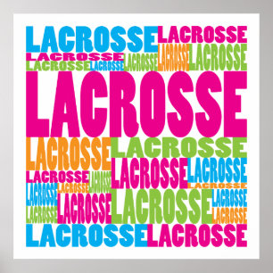 Colourful Lacrosse Poster