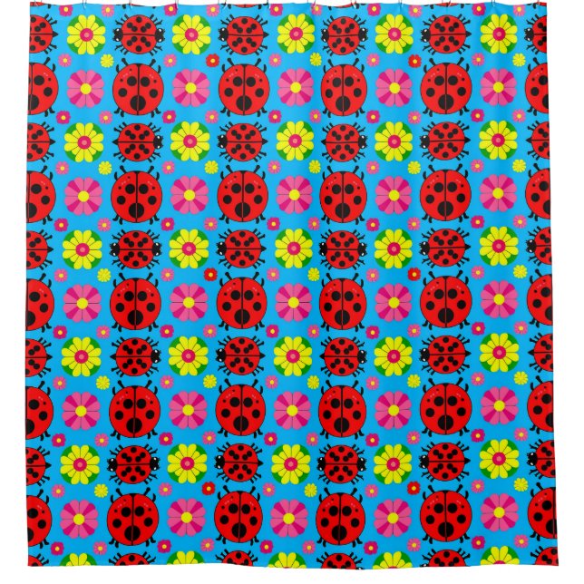 Colourful Ladybugs and Flowers (Front)