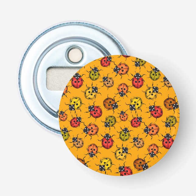 Colourful ladybugs bottle opener (Front)