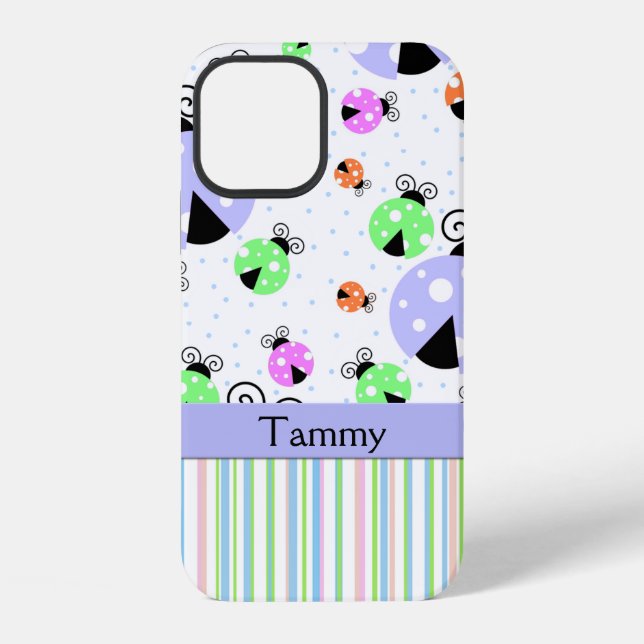Colourful Ladybugs iPhone Case (Back)