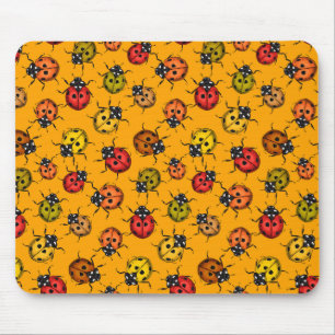 Colourful ladybugs mouse pad