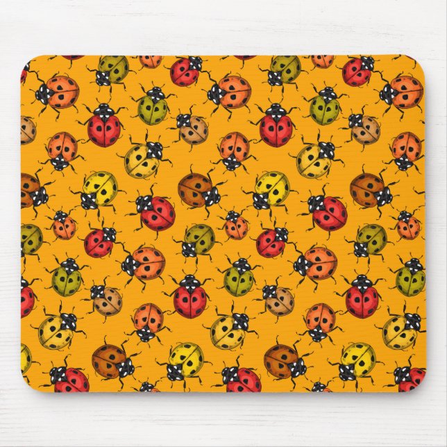Colourful ladybugs mouse pad (Front)