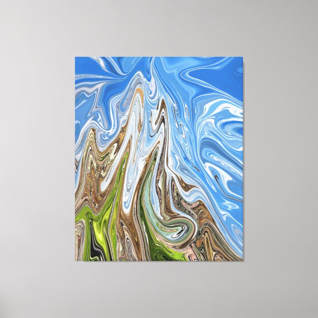 Colourful Landscape Abstract Art | Best fine art Canvas Print (Front)