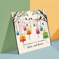 Colourful Lanterns Cherry Tree Birds Wedding Showe