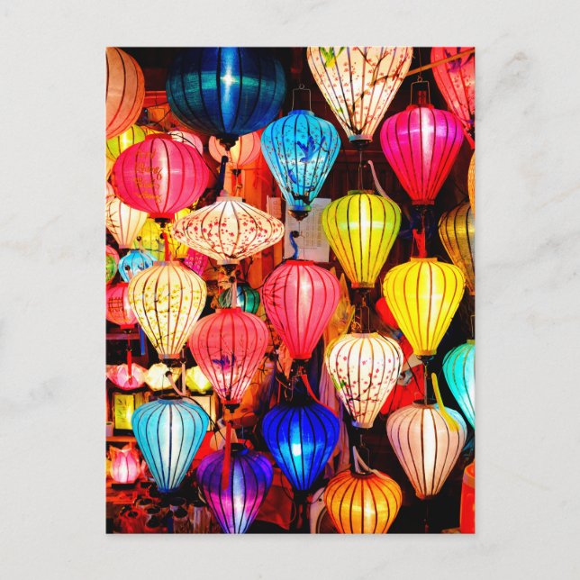 Colourful lanterns postcard (Front)