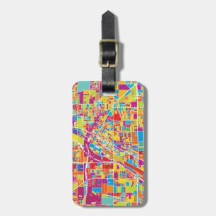 Colourful Las Vegas, Nevada Map Luggage Tag