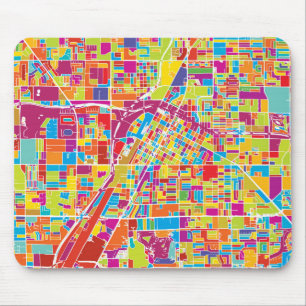 Colourful Las Vegas, Nevada Map Mouse Pad