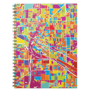 Colourful Las Vegas, Nevada Map Notebook