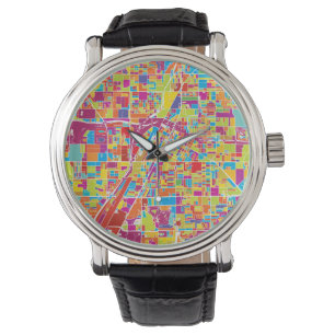 Colourful Las Vegas, Nevada Map Watch