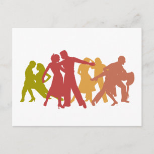 Colourful Latin Dancers Postcard