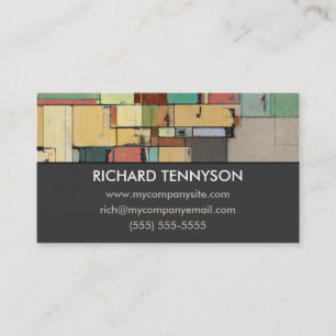 Colourful Lattice Abstract Custom Business Cards