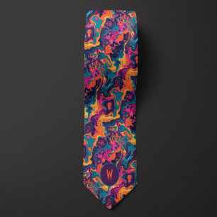 Colourful Lava Abstract Neck Tie