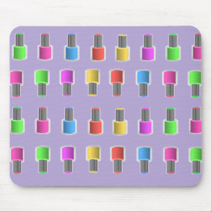 Colourful Lavender Nail Polish Bottles Mousepad