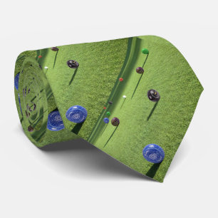 Colourful Lawn Bowls On The Green, Tie