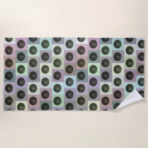 Colourful Lawn Bowls Pattern, Beach Towel