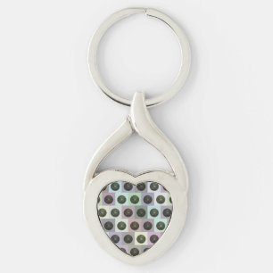 Colourful Lawn Bowls Pattern, Keychain