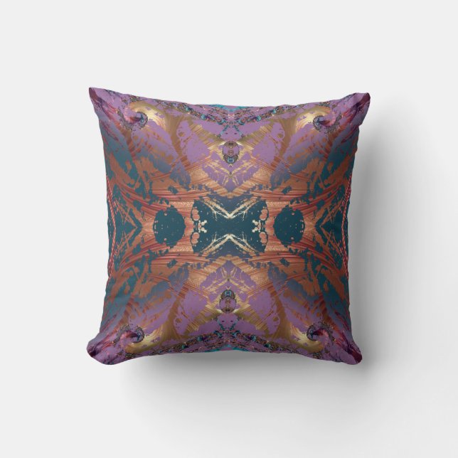 Colourful Layers Throw Pillow (Front)
