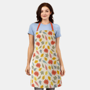 Colourful Leaf Fall Pattern Apron