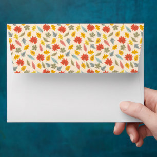 Colourful Leaf Fall Pattern Envelope