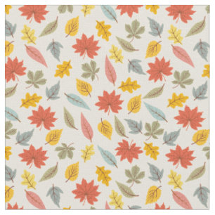 Colourful Leaf Fall Pattern Fabric