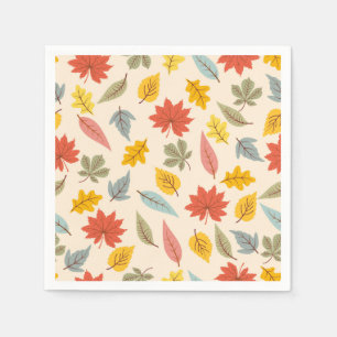 Colourful Leaf Fall Pattern Napkin
