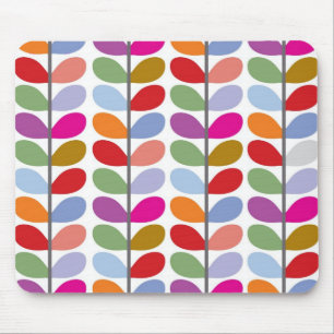 Colourful Leaf Pattern Mouse Pad