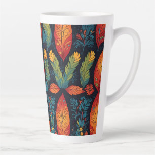 Colourful leaf's in fall latte mug