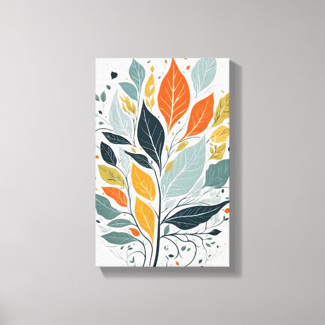 Colourful Leaves Canvas Print (Front)