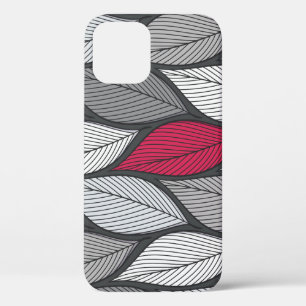 Colourful leaves: hand-drawn seamless pattern. iPhone 12 case