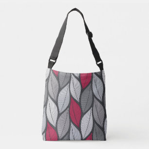 Colourful leaves: hand-drawn seamless pattern. crossbody bag