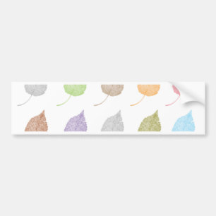 Colourful leaves pattern bumper sticker
