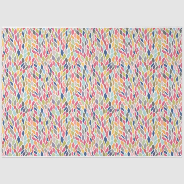 Colourful Leaves Pattern Soft tissue Wrap Paper (Front)