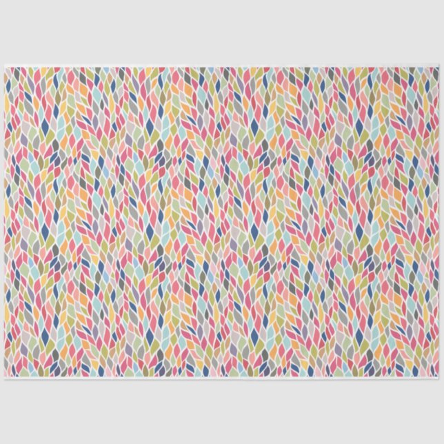 Colourful Leaves Pattern Soft tissue Wrap Tissue Paper (Front)