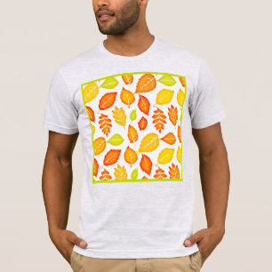 Colourful Leaves Pattern T-Shirt