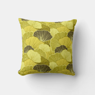 Colourful leaves: seamless olive pattern. throw pillow