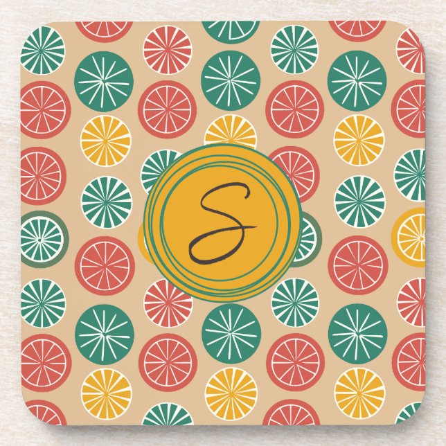 Colourful Lemons Coaster (Front)