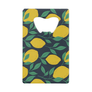 Colourful Lemons: Hand Drawn Vibrance. Credit Card Bottle Opener