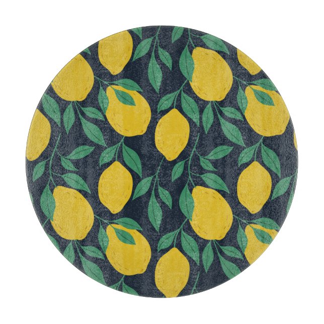 Colourful Lemons: Hand Drawn Vibrance. Cutting Board (Front)