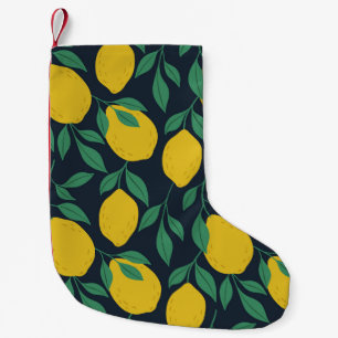 Colourful Lemons: Hand Drawn Vibrance. Small Christmas Stocking