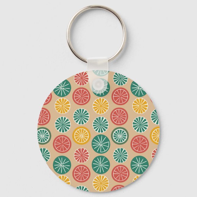 Colourful Lemons Keychain (Front)