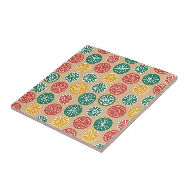 Colourful Lemons Tile (Side)