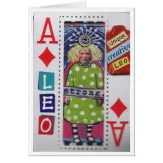 Colourful Leo Playing Card