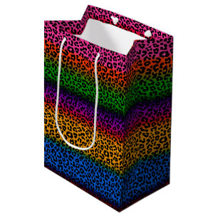 Colourful Leopard Animal Print Design  Medium Gift Bag