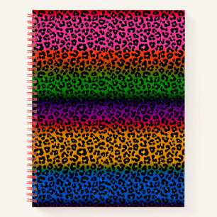 Colourful Leopard Animal Print Design  Notebook