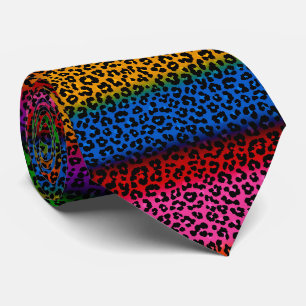 Colourful Leopard Animal Print Design  Tie