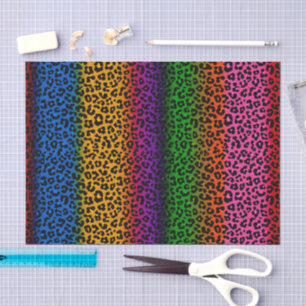 Colourful Leopard Animal Print Design Tissue Paper