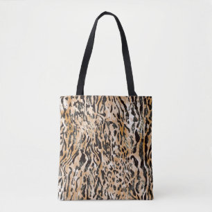 Colourful Leopard Metre Textile Pattern Tote Bag