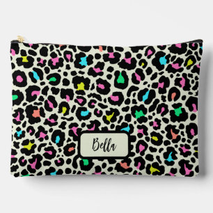 Colourful Leopard Pattern Accessory Pouch