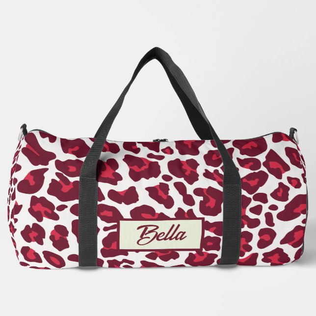 Colourful Leopard Pattern Duffle Bag (Front)